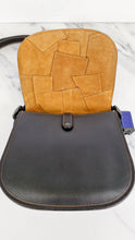 Load image into Gallery viewer, Coach 1941 Saddle 23 Bag in Black Smooth Leather with Patchwork Detail - Purple Orange Crossbody Shoulder Bag Coach 56639