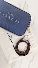 Load image into Gallery viewer, Coach Jes Crossbody Camera Bag in Denim & Navy Blue Leather - Coach 6519