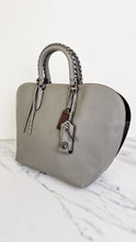 Load image into Gallery viewer, Coach 1941 Dakotah Satchel in Grey Smooth Leather With Whipstitch Handle - Handbag Crossbody Bag - Coach 59983