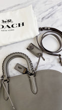 Load image into Gallery viewer, Coach 1941 Dakotah Satchel in Grey Smooth Leather With Whipstitch Handle - Handbag Crossbody Bag - Coach 59983