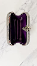 Load image into Gallery viewer, Alexander McQueen Stingray Leather Skull Box Clutch with Crystals and Purple Nappa Leather Lining - 236715 000926
