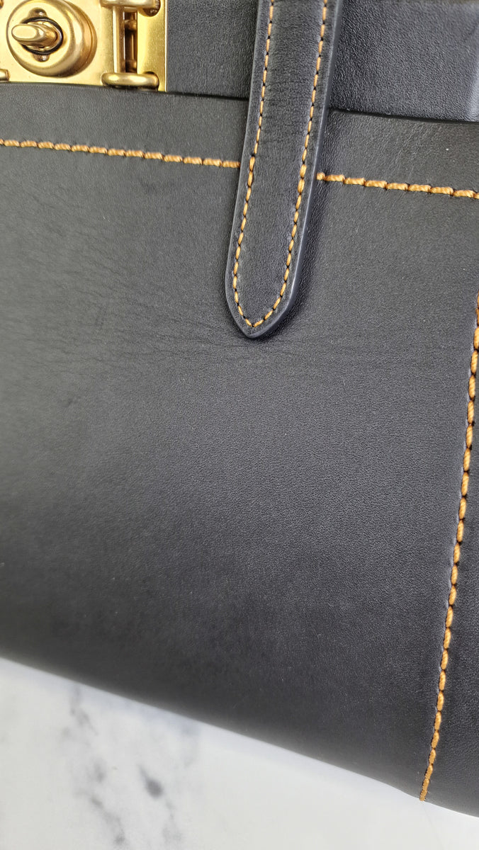 Coach 1941 Troupe Carryall in Black Smooth & Pebbled Leather