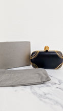 Load image into Gallery viewer, Alexander McQueen Skull Box Clutch in Black Nappa Leather With Gold Studs - 236715 000926¨