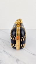 Load image into Gallery viewer, Alexander McQueen Skull Box Clutch in Black Nappa Leather With Gold Studs - 236715 000926