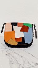 Load image into Gallery viewer, Coach 1941 Saddle 23 Bag in Black with Patchwork Orange Blue Green - Crossbody Shoulder Bag Coach 38482
