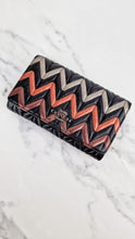 Load image into Gallery viewer, Coach Chevron Wallet Quilted Leather Crossbody Bag Black Metallic - Coach F38681