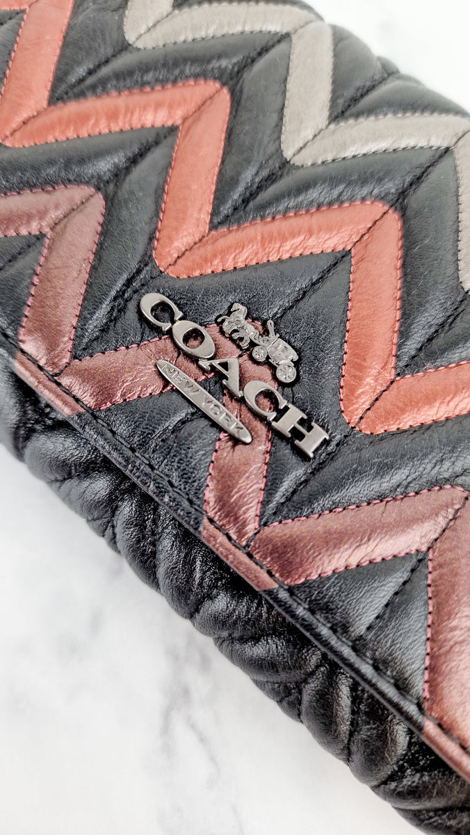 COACH チェック柄 トートバッグ グレー/黒の配色でスタイリッシュなデザイン ワンフォークロージング 1111clothing ミニトートバッグ