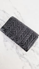Load image into Gallery viewer, Coach Chevron Wallet Quilted Leather Crossbody Bag Black Metallic - Coach F38681