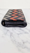 Load image into Gallery viewer, Coach Chevron Wallet Quilted Leather Crossbody Bag Black Metallic - Coach F38681