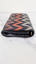 Load image into Gallery viewer, Coach Chevron Wallet Quilted Leather Crossbody Bag Black Metallic - Coach F38681