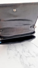 Load image into Gallery viewer, Coach Chevron Wallet Quilted Leather Crossbody Bag Black Metallic - Coach F38681