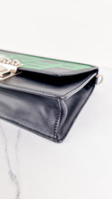 Load image into Gallery viewer, Prada Elektra Crossbody Bag in Black City Calfskin & Saffiano Leather with Green Racing Logo Prada 1BD121 Nero Verde