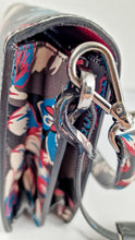 Load image into Gallery viewer, Prada Sound Bag with Floral Print - Black Saffiano Leather with Blue & Red Flowers - Handbag Shoulder Bag Prada BN924K
