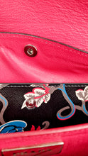 Load image into Gallery viewer, Prada Sound Bag with Floral Print - Black Saffiano Leather with Blue & Red Flowers - Handbag Shoulder Bag Prada BN924K