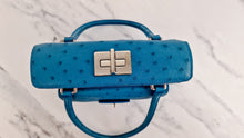 Load image into Gallery viewer, Prada Bag in Voyage Blue Ostrich Leather With Turnlock - RARE Handbag - Prada BN2708