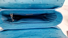Load image into Gallery viewer, Prada Bag in Voyage Blue Ostrich Leather With Turnlock - RARE Handbag - Prada BN2708