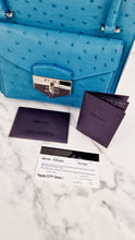 Load image into Gallery viewer, Prada Bag in Voyage Blue Ostrich Leather With Turnlock - RARE Handbag - Prada BN2708