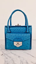 Load image into Gallery viewer, Prada Bag in Voyage Blue Ostrich Leather With Turnlock - RARE Handbag - Prada BN2708