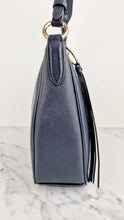 Load image into Gallery viewer, Coach Sutton Hobo Bag in Navy Blue Pebble Leather - Shoulder Bag - Coach 35593