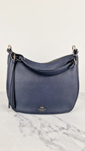Load image into Gallery viewer, Coach Sutton Hobo Bag in Navy Blue Pebble Leather - Shoulder Bag - Coach 35593