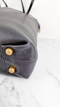 Load image into Gallery viewer, Coach Plaza Tote Bag in Black Pebble Leather with Brass Hardware & Coach C Charm - Coach 88341
