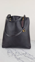 Load image into Gallery viewer, Coach Plaza Tote Bag in Black Pebble Leather with Brass Hardware & Coach C Charm - Coach 88341