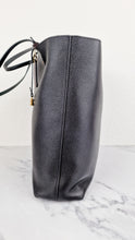 Load image into Gallery viewer, Coach Plaza Tote Bag in Black Pebble Leather with Brass Hardware & Coach C Charm - Coach 88341