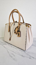 Load image into Gallery viewer, Coach 1941 Cooper Carryall in Chalk & Beechwood with Border Rivets Colorblock - Handbag Shoulder Bag Coach 29256