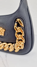 Load image into Gallery viewer, Versace La Medusa Hobo Bag in Black Calf Leather With Gold Chunky Chain & Medusa Head Curved