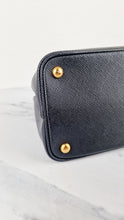 Load image into Gallery viewer, RARE Prada Double Medium Saffiano Cuir Black & Red Crocodile - Handbag Prada 1BG887