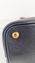 Load image into Gallery viewer, RARE Prada Double Medium Saffiano Cuir Black & Red Crocodile - Handbag Prada 1BG887