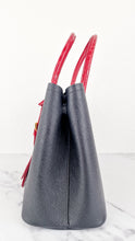 Load image into Gallery viewer, RARE Prada Double Medium Saffiano Cuir Black & Red Crocodile - Handbag Prada 1BG887