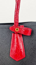 Load image into Gallery viewer, RARE Prada Double Medium Saffiano Cuir Black & Red Crocodile - Handbag Prada 1BG887