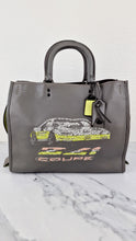 Load image into Gallery viewer, Coach Rogue 36 in Grey Glovetanned Leather with Car Embellishment - Shoulder Bag Handbag - Coach 58150