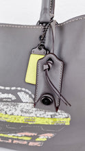Load image into Gallery viewer, Coach Rogue 36 in Grey Glovetanned Leather with Car Embellishment - Shoulder Bag Handbag - Coach 58150