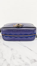 Load image into Gallery viewer, Coach 1941 Camera Bag with Tea Rose Turnlock Scalloped Edge C-Chain Strap Cadet Blue Purple Crossbody Bag - Coach 29094