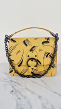 Load image into Gallery viewer, Coach Beat Shoulder Bag RARE Sample Bag With Yellow Brushstroke Pattern Smooth Leather Crossbody Handbag