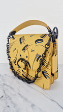 Load image into Gallery viewer, Coach Beat Shoulder Bag RARE Sample Bag With Yellow Brushstroke Pattern Smooth Leather Crossbody Handbag