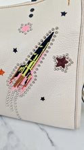 Load image into Gallery viewer, Coach 1941 Rogue 31 in Chalk with Rockets Spaceships - Satchel Handbag Coach 58156