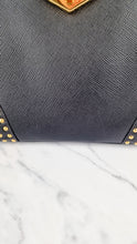 Load image into Gallery viewer, Prada Saffiano Cuir Handbag in Black Leather with Gold Studs - Handbag Prada BN2753