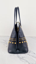 Load image into Gallery viewer, Prada Saffiano Cuir Handbag in Black Leather with Gold Studs - Handbag Prada BN2753