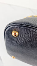 Load image into Gallery viewer, Prada Saffiano Cuir Handbag in Black Leather with Gold Studs - Handbag Prada BN2753