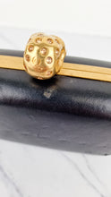 Load image into Gallery viewer, Alexander McQueen Skull Box Clutch Black Leather and Swarovski Crystals Gold Hardware