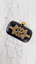 Load image into Gallery viewer, Alexander McQueen Skull Box Clutch Black Leather and Swarovski Crystals Gold Hardware