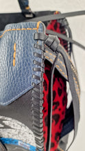 Load image into Gallery viewer, RARE Coach 1941 Rogue 31 in Embellished Patchwork in Mixed Materials Black Leather Suede Colorblock Blue & Red Handbag - Coach 58159