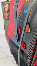 Load image into Gallery viewer, RARE Coach 1941 Rogue 31 in Embellished Patchwork in Mixed Materials Black Leather Suede Colorblock Blue & Red Handbag - Coach 58159