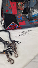 Load image into Gallery viewer, RARE Coach 1941 Rogue 31 in Embellished Patchwork in Mixed Materials Black Leather Suede Colorblock Blue & Red Handbag - Coach 58159