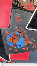 Load image into Gallery viewer, RARE Coach 1941 Rogue 31 in Embellished Patchwork in Mixed Materials Black Leather Suede Colorblock Blue & Red Handbag - Coach 58159'