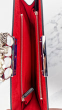 Load image into Gallery viewer, Alexander McQueen Knuckle Skull Flat Clutch in Black Leather Studded 4 Ring Clutch