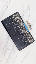 Load image into Gallery viewer, Alexander McQueen Knuckle Skull Flat Clutch in Black Leather Studded 4 Ring Clutch